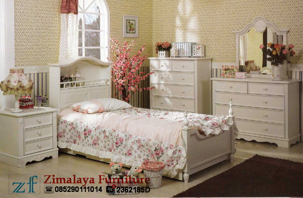 Tempat Tidur Anak Warna Putih Doff