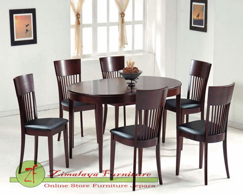 Kursi Makan Meja Oval Zimalaya Furniture Zimalaya 