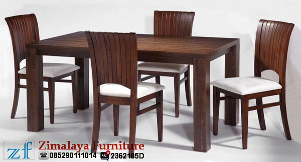 Meja Makan Minimalis 4 Kursi  Zimalaya Furniture