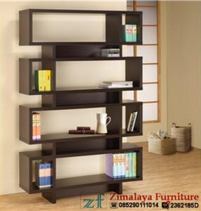 Rak Buku Jati Minimalis