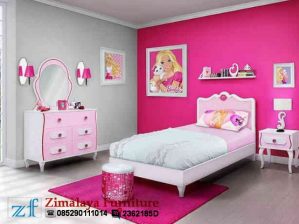 Tempat Tidur Anak Warna Pink