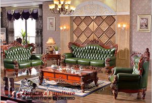 Kursi Tamu Ukir Jati Murni