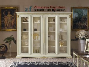 Lemari Buku Putih Modern