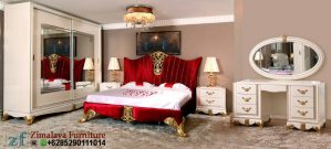 Set Kamar Tidur Warna Merah Emas