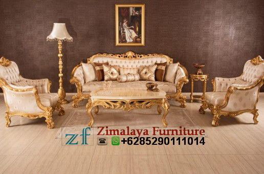  Kursi  Tamu Kayu  Warna  Emas Zimalaya Furniture Zimalaya 