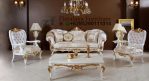 Sofa Tamu Warna Putih Emas