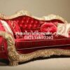 Sofa Ukir Classic Warna Gold Mix Red