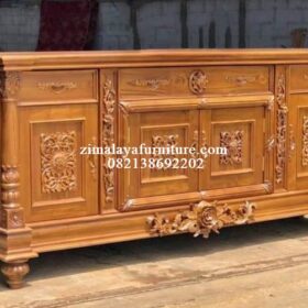 Bufet Ukir Kayu Jati Ruang Tamu